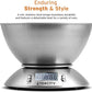 Digital Food Scale with Bowl - Stainless Steel
