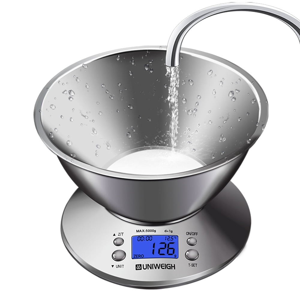 Digital Kitchen Scale with Removable Bowl